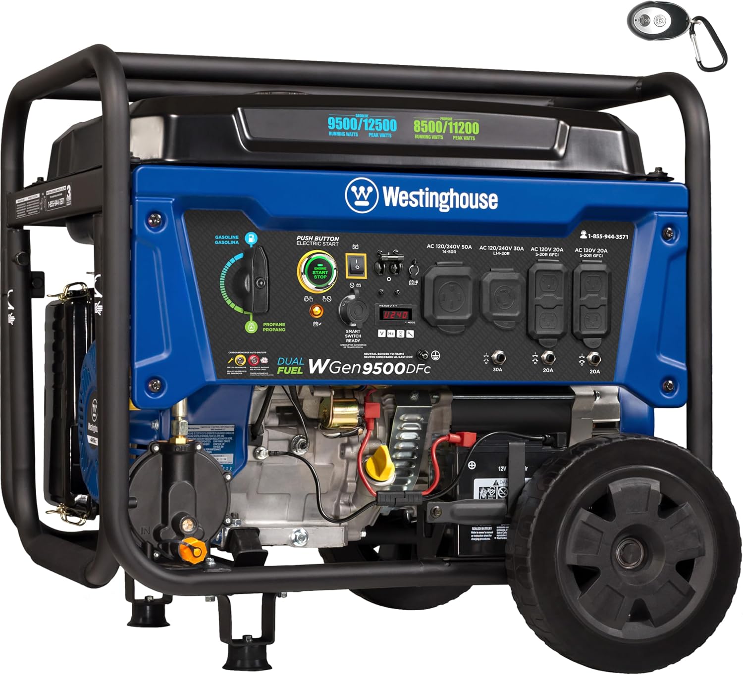Westinghouse 12500 Peak Watt Dual Fuel Portable Generator