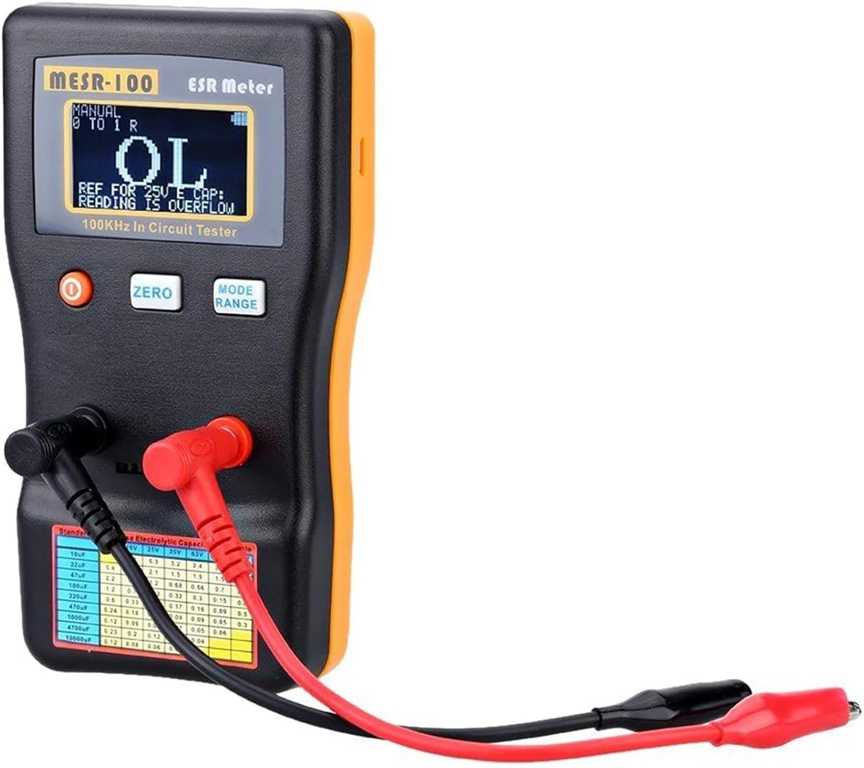 Signstek MESR-100 V2 Auto Ranging in Circuit ESR Meter Capacitor Tester/Low Ohm Meter Up to 0.01 to 100R, Support in Measuring Capacitance Resistance Circuit