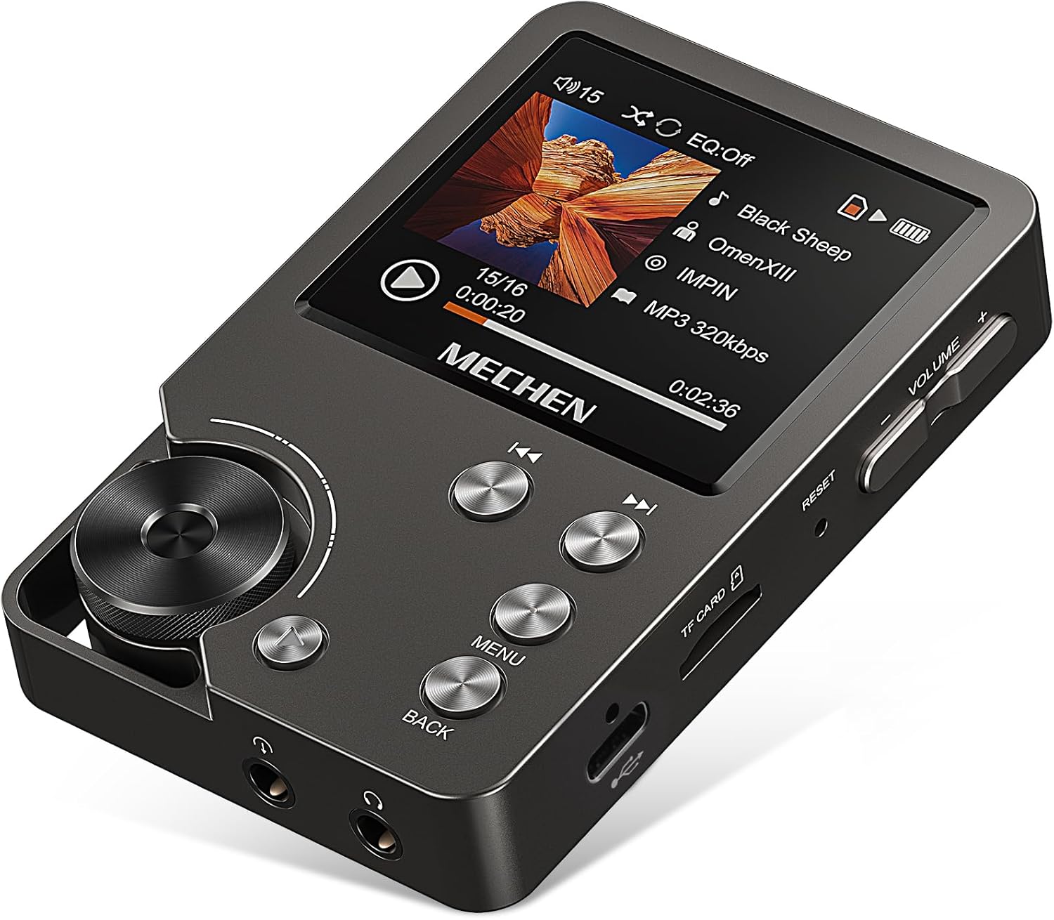 MECHEN M30 HiFi MP3 Player, Lossless DSD High Resolution Digital Audio Music Player, High-Res Portable Audio Player with 64GB Memory Card 