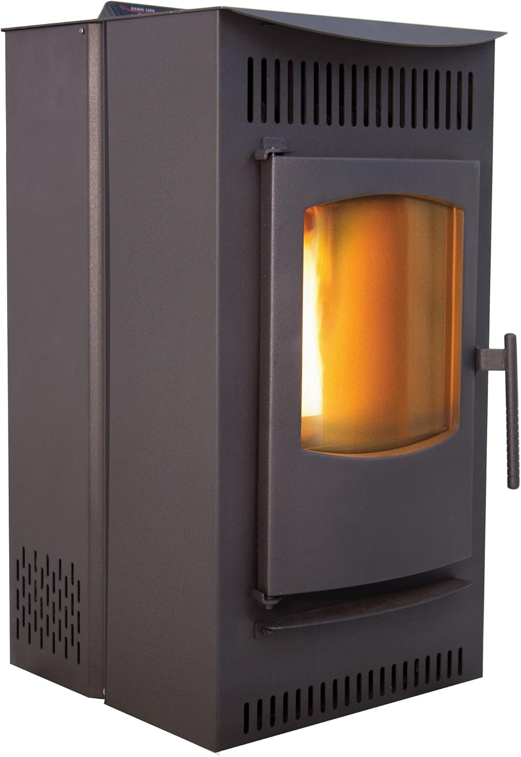 Castle Wood Pellet Stove Serenity 12327 Indoor Heating Temperature Control, Free Standing with Flame Window and Smart Controler