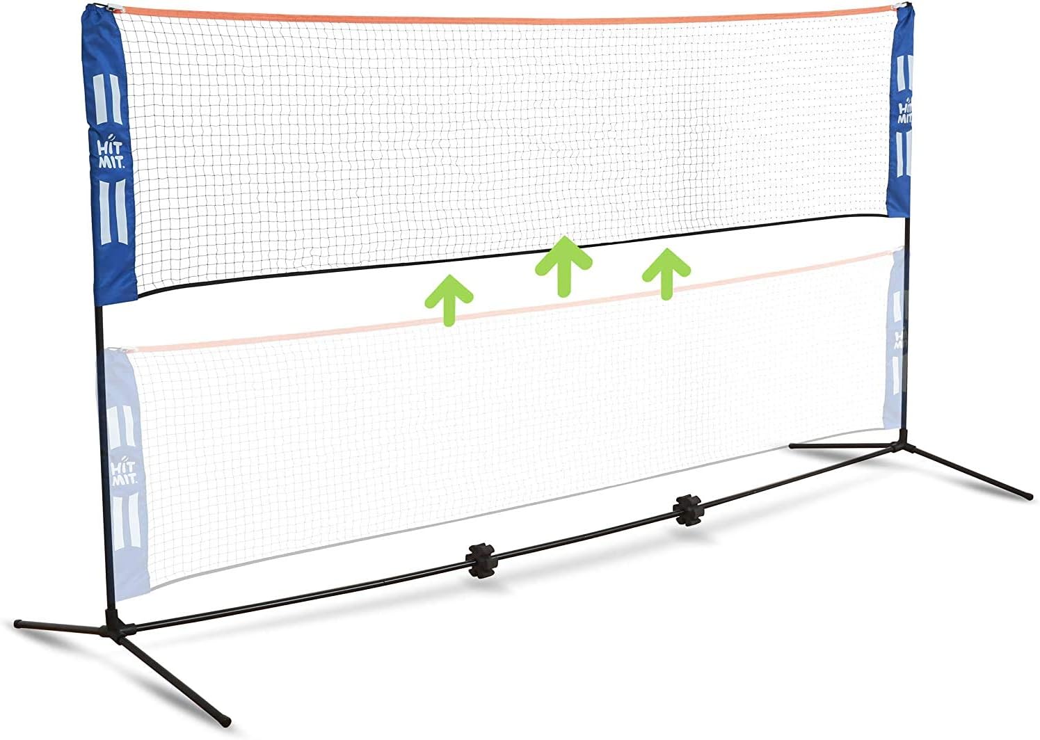 JOOLA HIT MIT Adjustable Height Portable Badminton Net Set - Competition Multi Sport Indoor or Outdoor Net for Playing Pickleball, Kids Volleyball, Soccer Tennis, Lawn Tennis - Easy and Fast Assembly