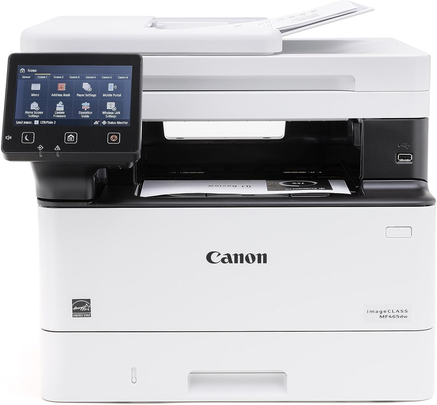 Canon imageCLASS MF465dw - Monochrome, Duplex Wireless Laser Printer, All-in-One with Scanner, Copier, Fax, Home or Office, Auto Document Feeder, Mobile Ready, 3 Year Limited Warranty, 42 PPM