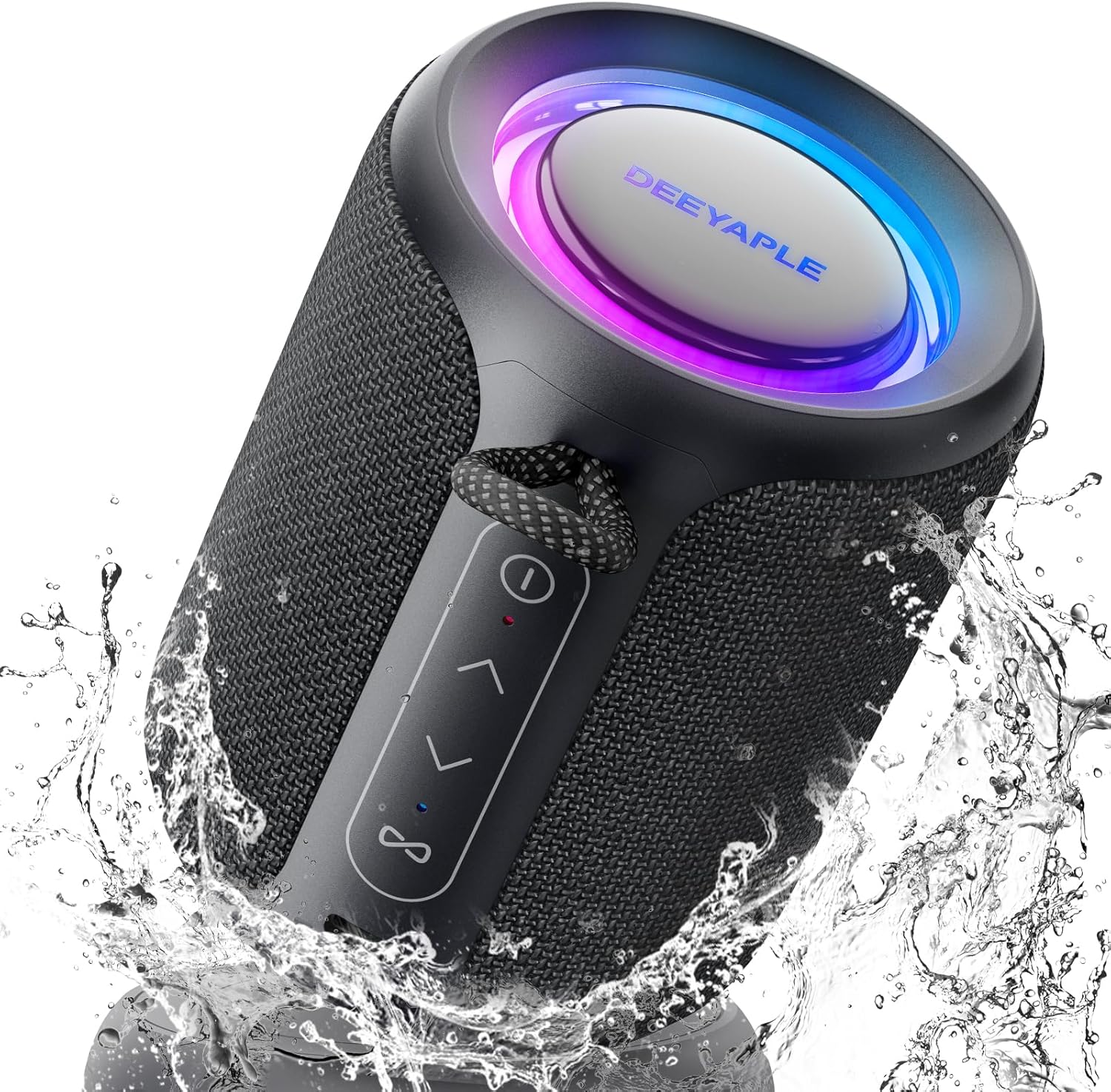 Bluetooth Speaker Wireless,IP67 Waterproof & Dustproof Portable Speaker with Lights,15W Loud Stereo Sound, 2500mAh Battery All Day Playtime, TWS Pairing