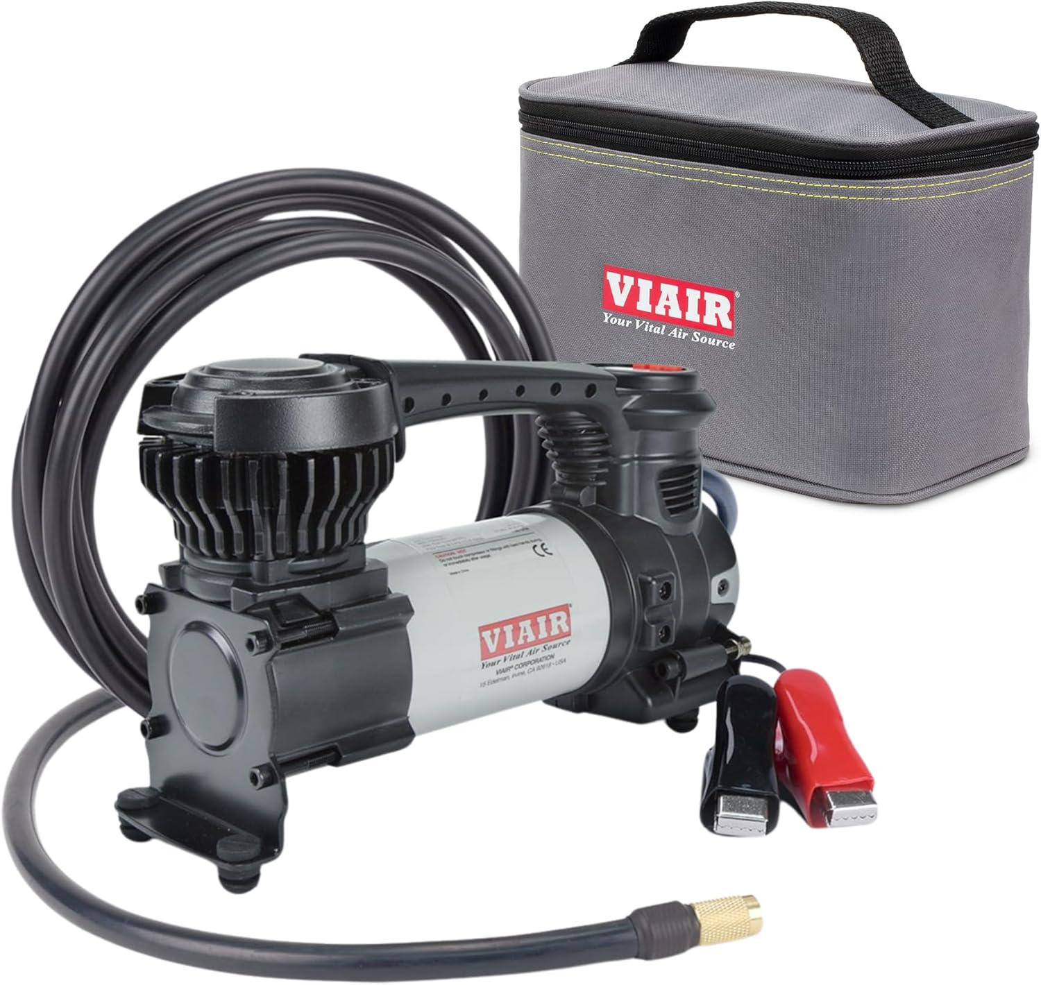 VIAIR Digital EVC88P - Portable Air Compressor Tire Inflator for Car, Truck, SUV & RV | Preset Automatic Shut Off Feature | 12V Heavy Duty On/Off Road Tire Pump Air Compressor 120 PSI