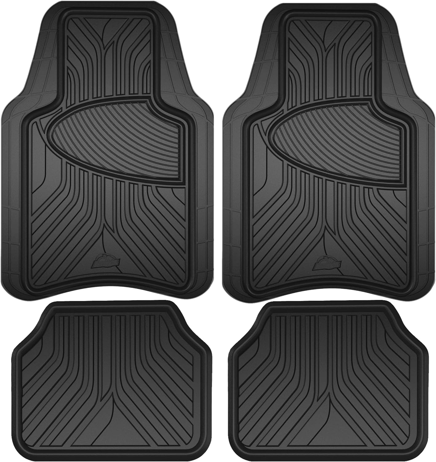 Armor All 4-Piece All-Season Floor Mats, Custom Fit Mats for Cars, Trucks, SUVs — Black