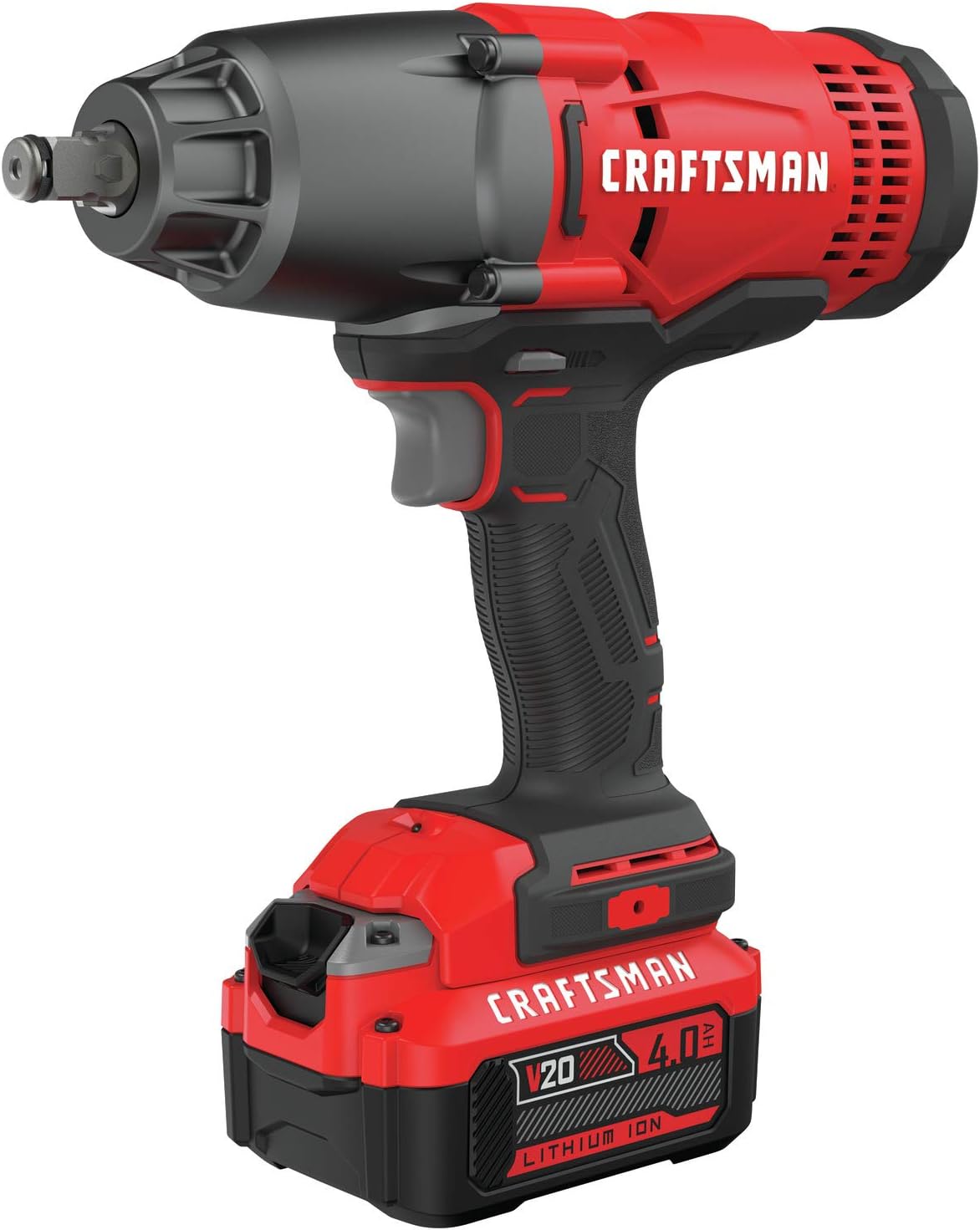 CRAFTSMAN V20 RP 1/2 inch Cordless Impact Wrench Kit, Brushless, 4Ah Battery and Charger Included (CMCF900M1)