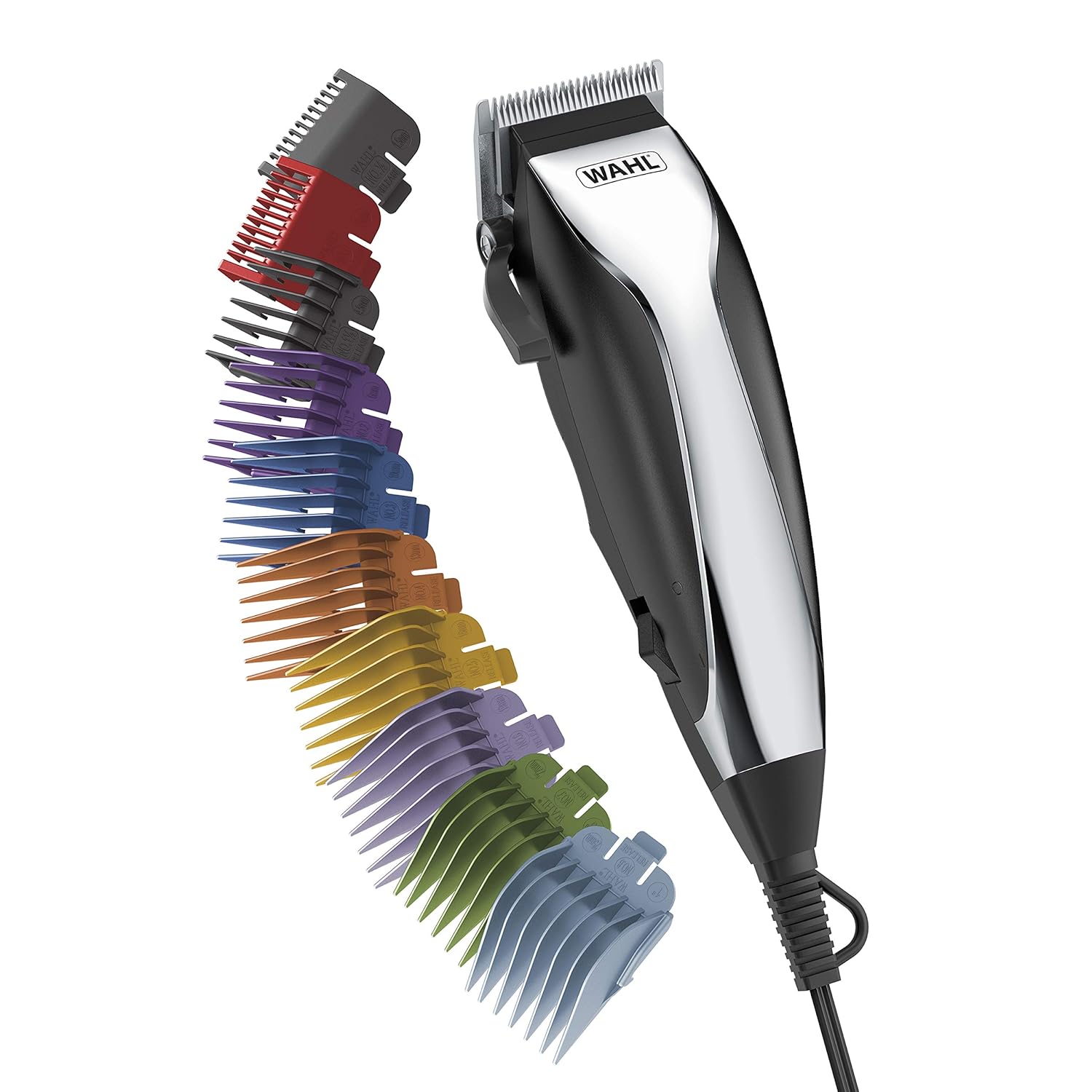 Wahl Home Haircutting Corded Clipper Kit with Adjustable Taper Lever, and 10 Color Coded Guards for Easy Clipping & Trimming
