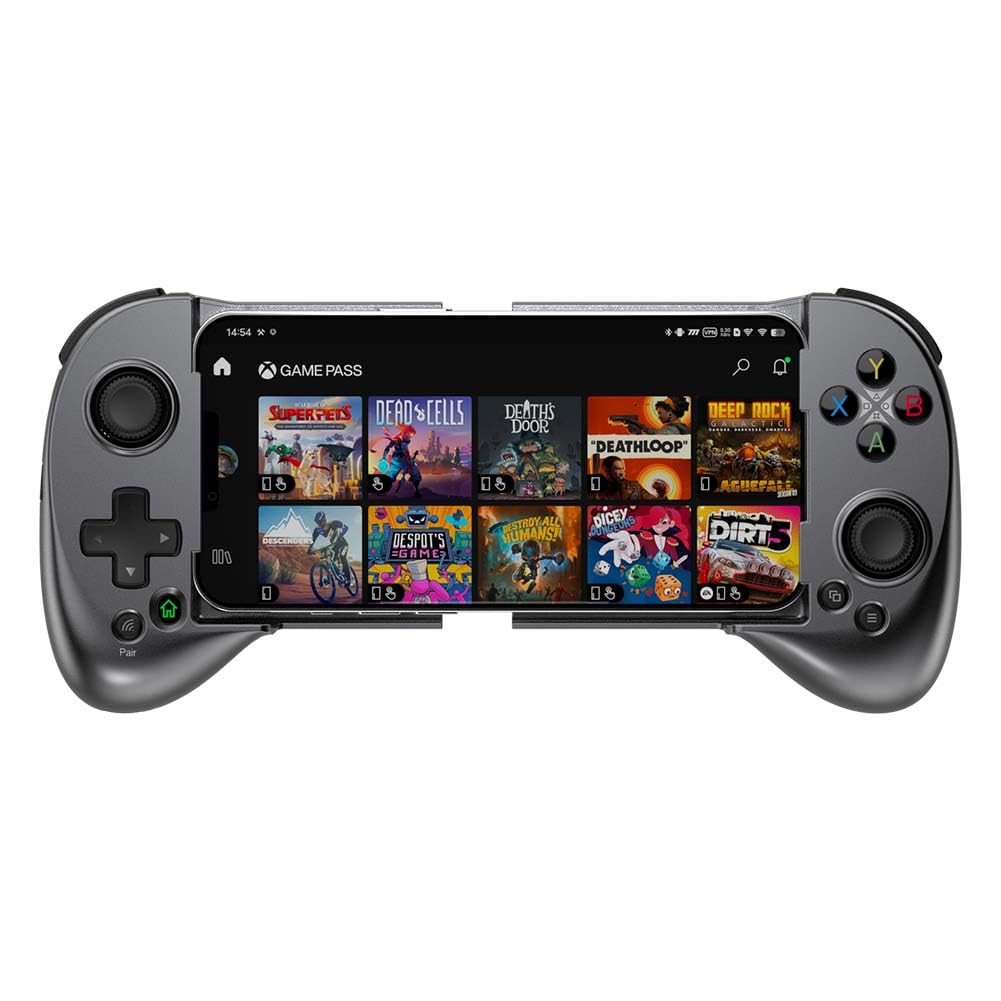 ShanWan Mobile Game Controller for iphone/Android with PHONE CASE Support, Bluetooth Wireless Gamepad - PS Remote Play, Xbox Cloud, Steam Link, GeForce NOW, MFi Arcade Games-Long Battery Life